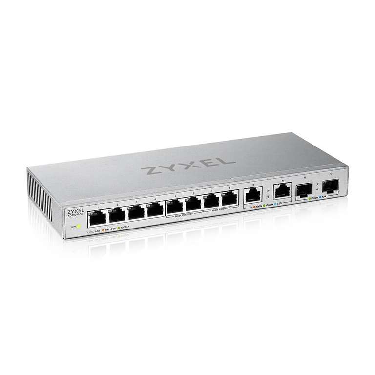 Switch Zyxel XGS1010-12 8 ports 1G, 2 ports 2.5G, 2 ports 10G SFP+