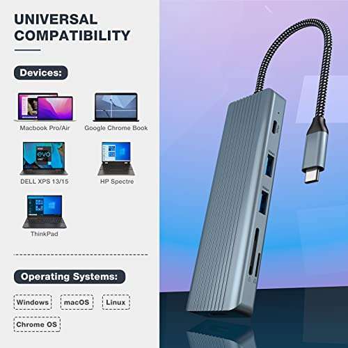 Adaptateur Hub USB C Qhou 9 en 1 USB C Station d'accueil (vendeur tiers)