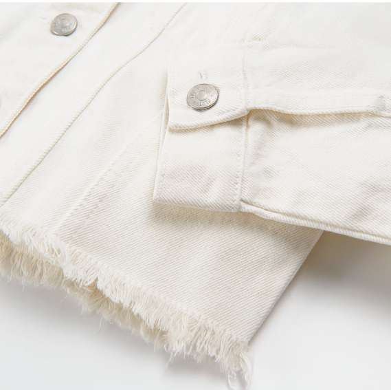 Veste en jean 100% Coton Cool Club Enfant - Blanc (du 9 au 15 ans)