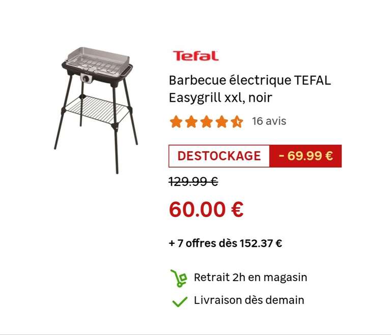 Barbecue électrique Tefal Easygrill xxl - sainte Geneviève des Bois (91)