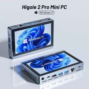 Tablette Higole 2 Pro 5.5", Mini PC Win 11, Mini ventilateur d'ordinateur, Intel N5095, 16 Go + 256 Go + WiFi