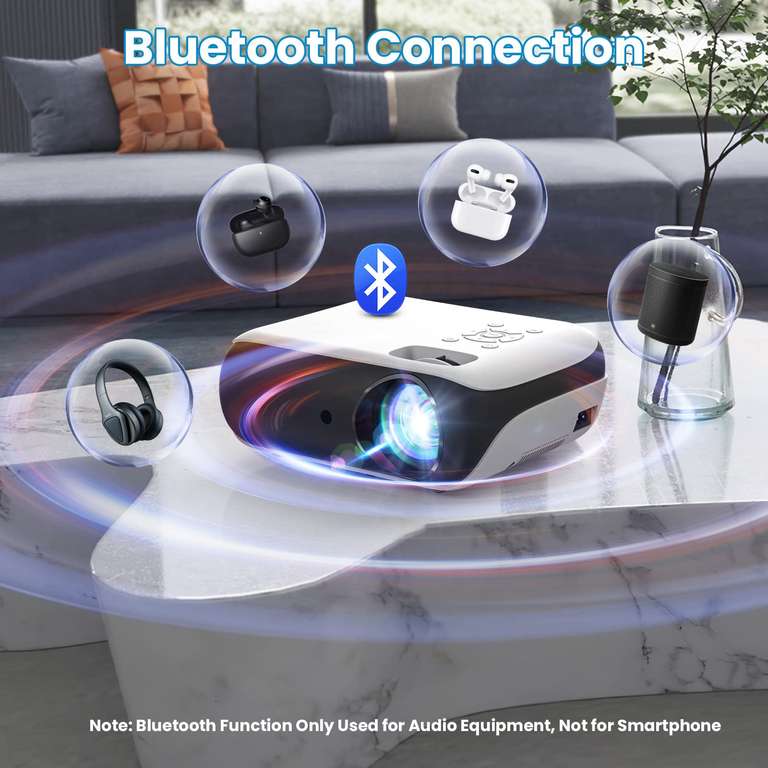 Vidéoprojecteur Topvision - Bluetooth 5.1, 1080p natif, 9500L