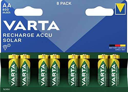 Pack de 8 Piles/accumulateurs Rechargeables AA Varta Mignon Ni-Mh - 800 mAh