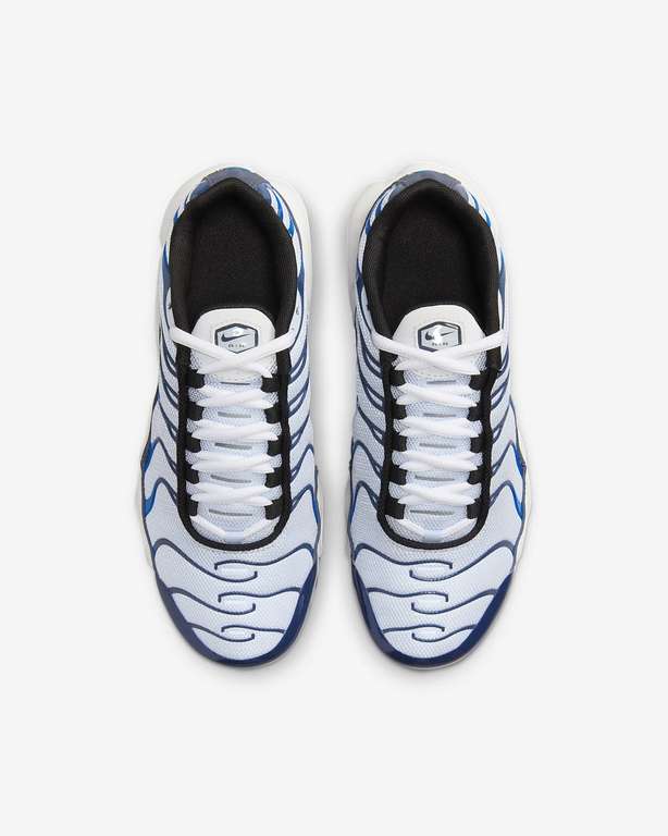 Baskets ado Nike Air Max Plus - Blanc/bleu (Plusieurs tailles disponibles)