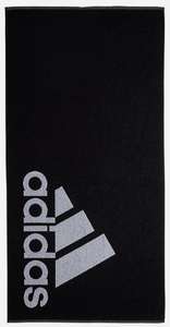 Serviette de sport Adidas 100% coton - Noir et blanc, 100 x 50 cm