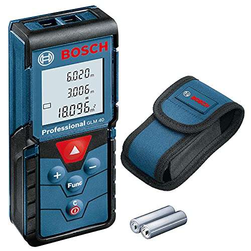 Télémètre laser Bosch Professional GLM 40 (avec fonction mémoire, portée : 0,15 – 40 m)