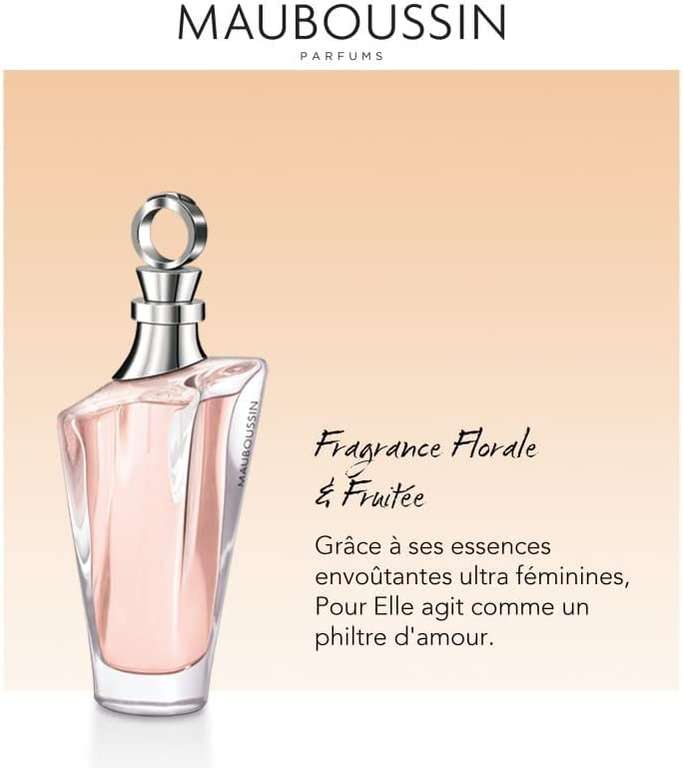 Eau de Parfum pour femme Mauboussin Pour Elle - 100ml (via coupon)