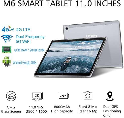 Prime] Tablette 11 Ouzrs - 128Go + 6 Go RAM, 8000mAh, Wi-Fi 6 (vendeur  tiers) –