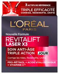 Crème De Jour Anti-Âge Triple Action L'oréal Revitalift Laser 3 (via 13.99€ sur Carte Fidélité)