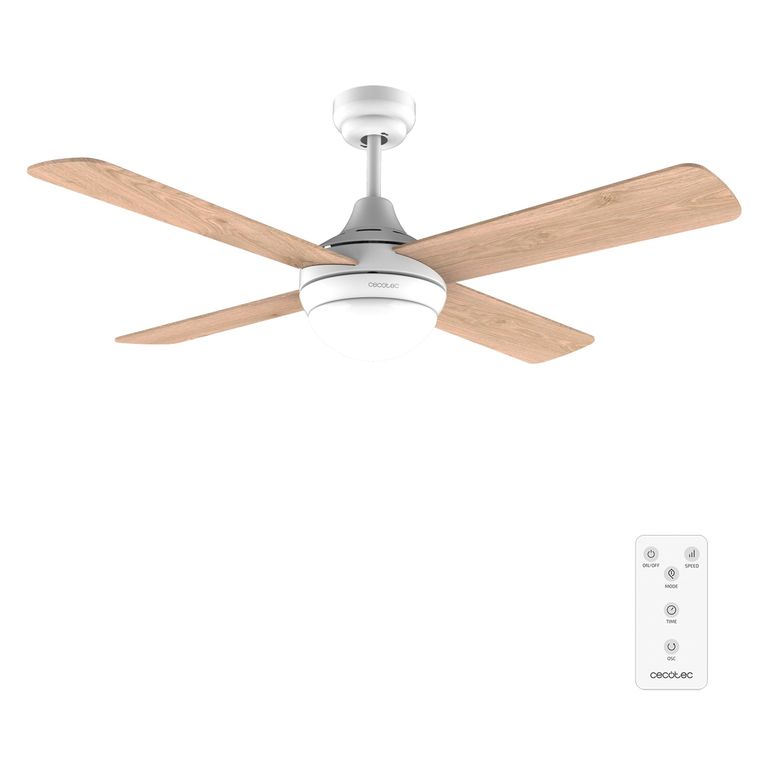 Ventilateur de Plafond Cecotec EnergySilence Aero 4250 DC Fresh - 106 cm, moteur DC 40W, LED, télécommande, 6 vitesses — promo Maison