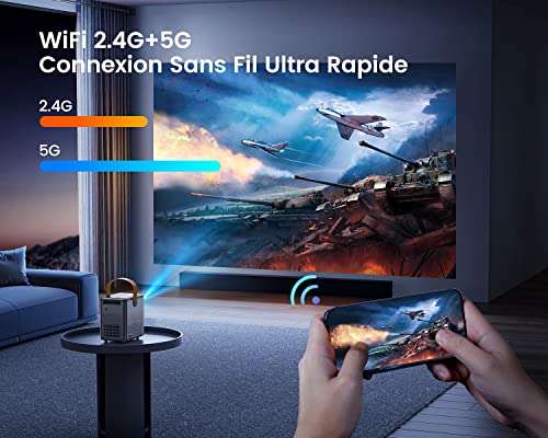 Vidéo projecteur WiMiUS P61- Résolution Native 1280x720P, WiFi, Bluetooth (vendeur tiers)