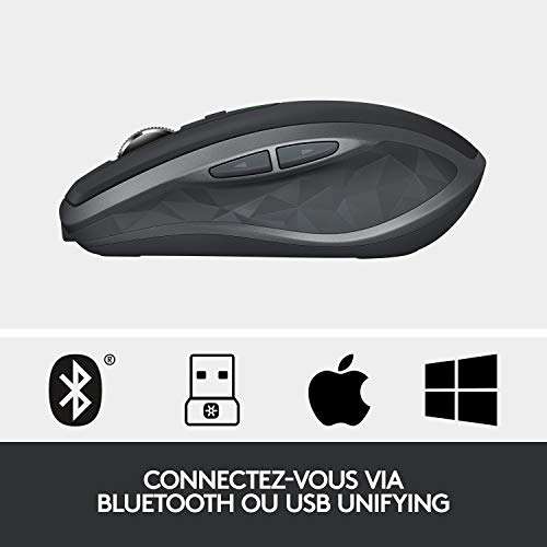Souris sans-fil Bluetooth Logitech MX Anywhere 2S - Noir