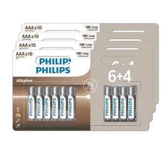 Lot de 40 piles alcalines Philips AAA