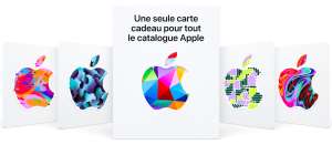 10€ de Bon d’achat Amazon offert pour l’achat d’une carte cadeau Apple d'au moins 100€