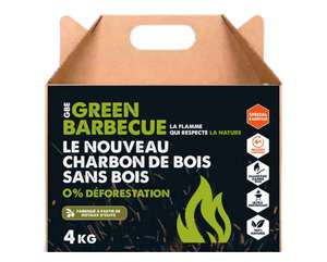 Charbon de bois écologique 4kg - noyaux d'olives, GREENBBQ