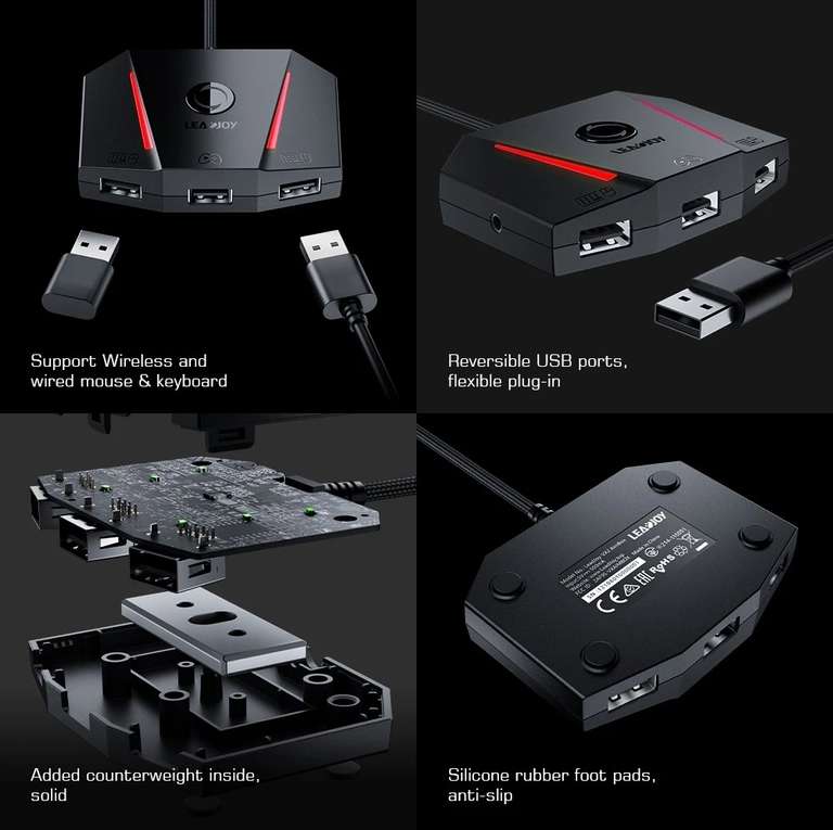 Adaptateur console pour clavier & souris GameSir LeadJoy VX2 AimBox -  Compatible Xbox One/S/X, PlayStation 4 & Nintendo Switch (Entrepôt EU) –