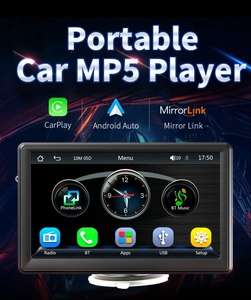 Lecteur vidéo multimédia de radio pour voiture 7", Carplay et Android Auto sans fil, écran tactile