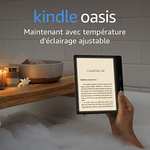 Kindle Oasis, température d'éclairage ajustable, Résistant à l'eau, 32 Go, connectivité cellulaire gratuite + Wi-Fi, Graphite