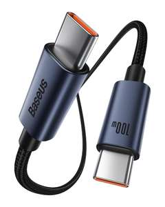 Câble USB C vers USB C Baseus Charge Rapide 100W 2M 5A avec PD 3.0, PPS, QC 5.0/4.0+, Nylon (via coupon - vendeur tiers)