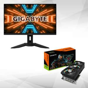 Pack Ecran PC 32" Gigabyte LED M32U + Carte graphique Gygabite GeForce RTX 4080 GAMING OC 16Go
