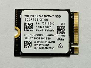 SSD 2 To M.2 2230 nvme Western Digital WD SN740 (compatible Steam Deck / Rog Ally)
