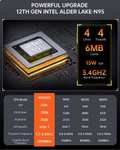 Mini PC Acemagic S1 avec écran LCD 1.9" - Intel 12th N95, 16Go RAM, SSD 512Go, 2x RJ45, 2x HDMI, WiFi 5 & BT 4.2, W11 + Hub 8-en-1 offert