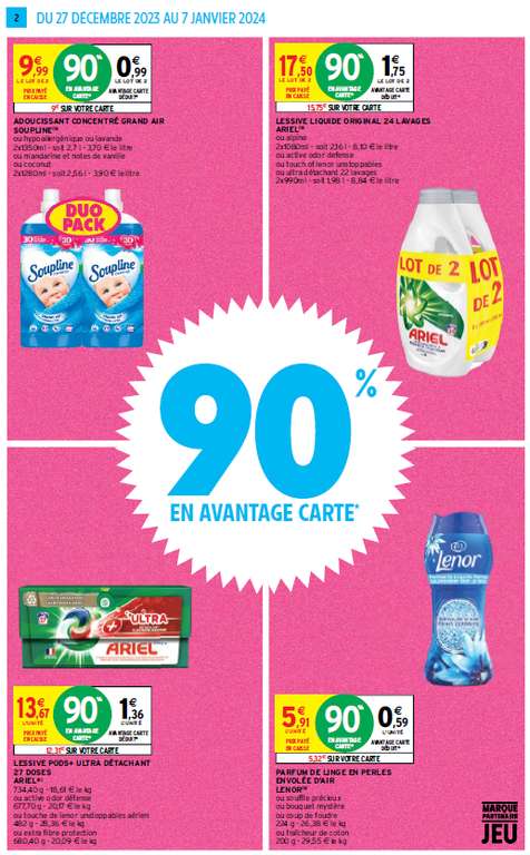 Boîte de 27 capsules de lessive Ariel Pods - Différents parfums (Via 12.31€ sur la carte de fidélité)
