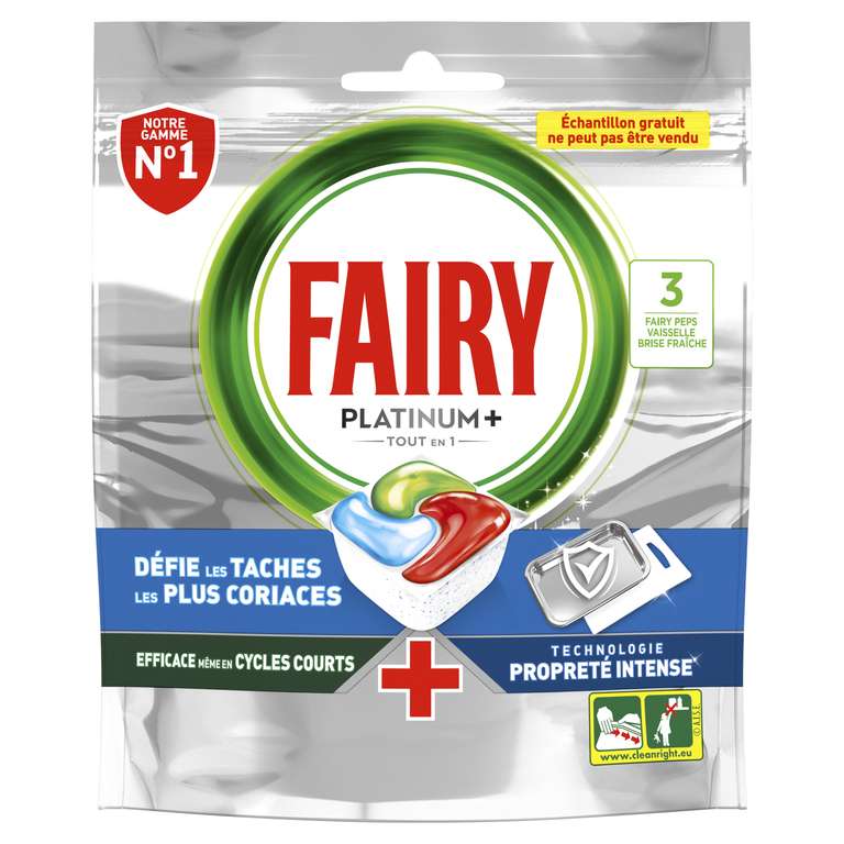 Échantillon de 3 capsules Fairy gratuit (enviedeplus.com)
