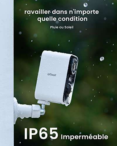 Caméra Surveillance WiFi Exterieure ieGeek ZS-GX3S - 2K, sur batterie (Vendeur tiers - via coupon)