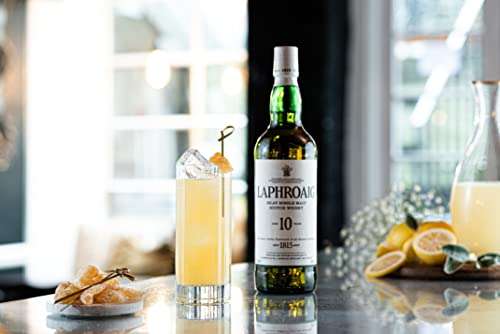 Whisky Laphroaig 10 ans Islay Single Malt Scotch avec étui, Whisky Écossais 40% - 70cl