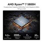 Mini PC Beelink SER5-MAX- AMD Ryzen 7 5800H, 16 Go RAM, 500 Go SSD, 4K@144Hz, BT5.2, Wi-Fi6 (vendeur tiers)