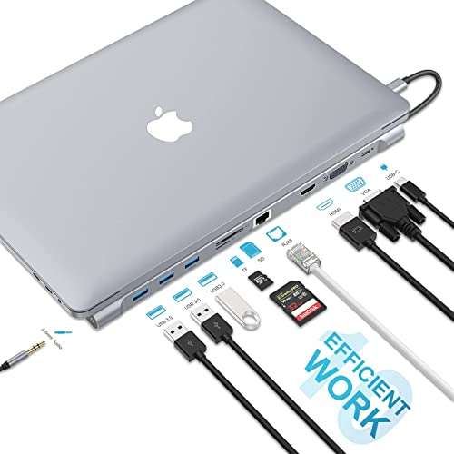 Station d'accueil 10 en 1 YLSCI - USB C pour Macbook Air/Macbook Pro/Surface Pro (via coupon)