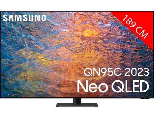 TV 75'' Samsung TQ75QN95C (2023) - Neo QLED, 4K, 144 Hz, HDMI 2.1, Dolby Atmos sans-fil, HDR 10+ (via ODR 800€)