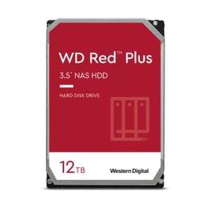 Disque dur interne 3,5" WD Red Plus pour NAS - 5400 RPM, SATA 6 Gb/s, CMR, Cache 256 Mo (10 To à 229.99€ & 12 To à 274.99€)