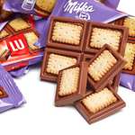Présentoir de 20 Mini Tablettes de Chocolat au Lait au Biscuit LU Milka Pocket - 20x35g