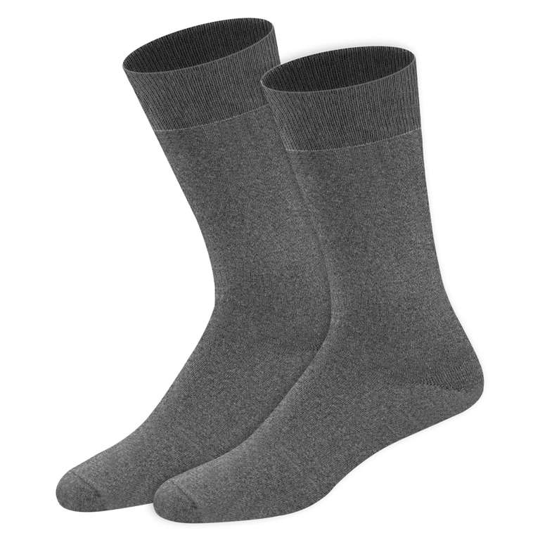 Lot De 4 Paires Chaussettes Homme MH - 100% Coton - Sans Caoutchouc - Gris - Tailles 39-46