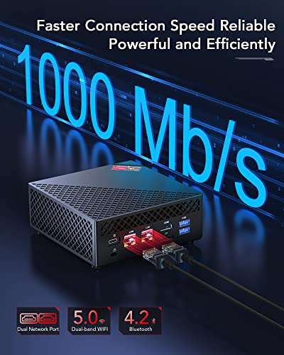 Mini PC NiPoGi AM06 PRO - AMD Ryzen 5 5500U, RAM 16 Go, SSD 512 Go, Win 11 Pro (Via coupons - Vendeur Tiers)