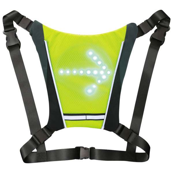 Gilet de cyclisme sans fil LED pour hommes, sac de sécurité LED clignotant,  gilet de vélo, gilet d'avertissement réfléchissant, télécommande