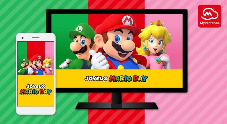 Fond d'écran My Nintendo - Joyeux MAR10 Day 2024 Gratuit pour PC et Smartphones et Tablettes (Dématérialisé)