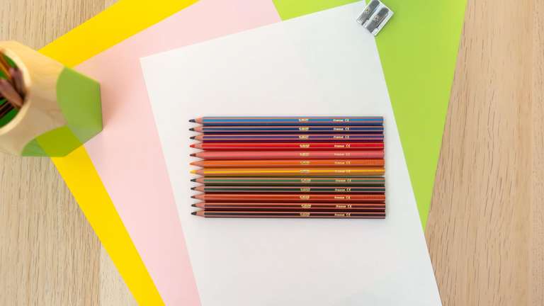 12 Crayons couleur Bic Kids Tropicolors