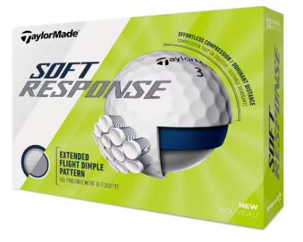 12 Balles de golf Taylormade soft response - Blanc