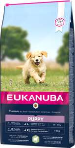 Lot de 2 paquets de croquettes pour chien Eukanuba Puppy Large à l'agneau & riz (2 X 12Kg)