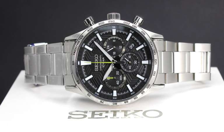 Montre meca quartz chronographe Seiko SSB413P1 - saphir, 43mm, 10atm