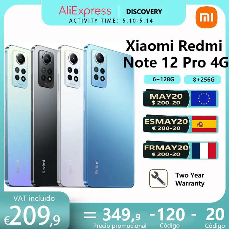 Smartphone 6.67" Xiaomi Redmi Note 12 Pro - OLED FHD+ 120 Hz, RAM 8 Go, 128 Go