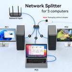 Switch Ethernet VEDINDUST - 1 à 3, 1000Mbps, Switch RJ45 (Via coupon - Vendeur tiers)