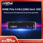 SSD Interne NVMe M.2 Crucial P3 Plus - 1To, PCIe 3.0
