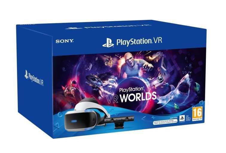 Pack Casque VR Sony PlayStation MK5 + Caméra V2 + VR Worlds (Via retrait magasin)