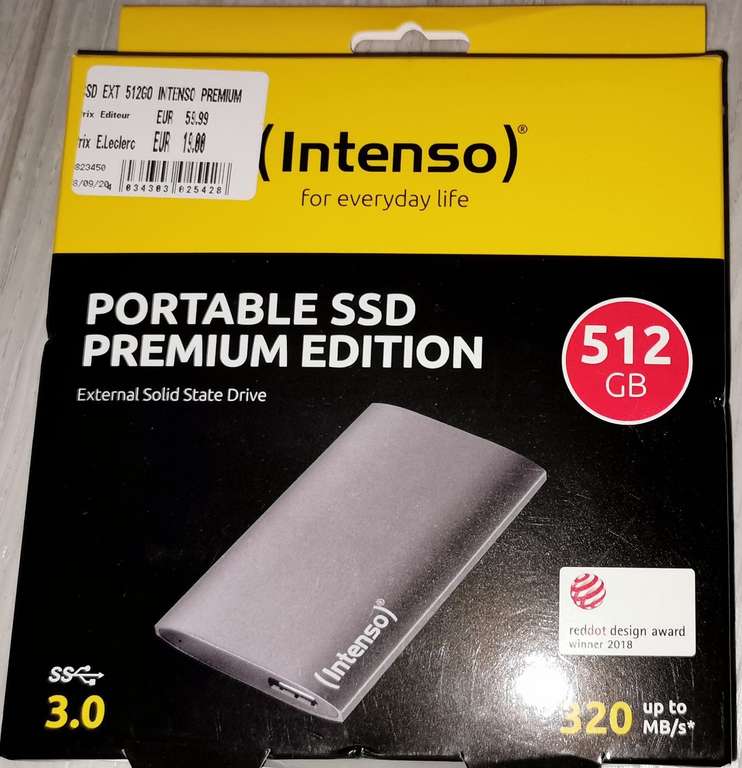 SSD externe Intenso (512 Go, USB 3.0) - Andrézieux (42)