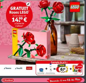 Roses Lego offerte dès 2 produits achetés (kruidvat.be - Frontaliers Belgique)