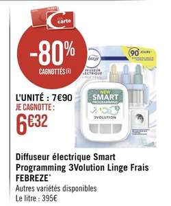 Diffuseur électrique Febreze Smart Linge Frais (via 6.32€ sur carte fidélité et BDR 2€)